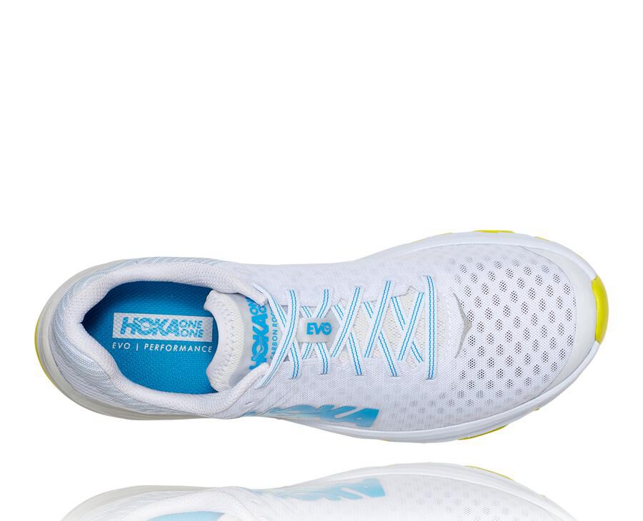 Hoka One One ランニングシューズ メンズ 白 - Carbon EVOロケット - VS7412695